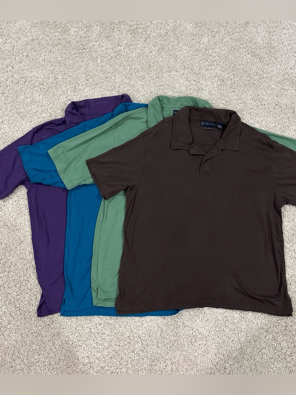 Lot of 4 R&R Casual Cotton Collared Colorful Dress Polo Shirts Men’s Size XL